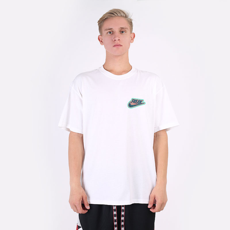 мужская белая футболка Jordan Giannis `Freak` Premium Basketball T-Shirt DJ1562-100 - цена, описание, фото 3